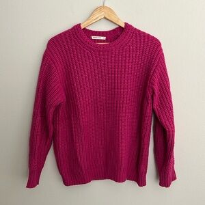 MARINE LAYER Oversized Crewneck Sweater Rose Violet Size XS